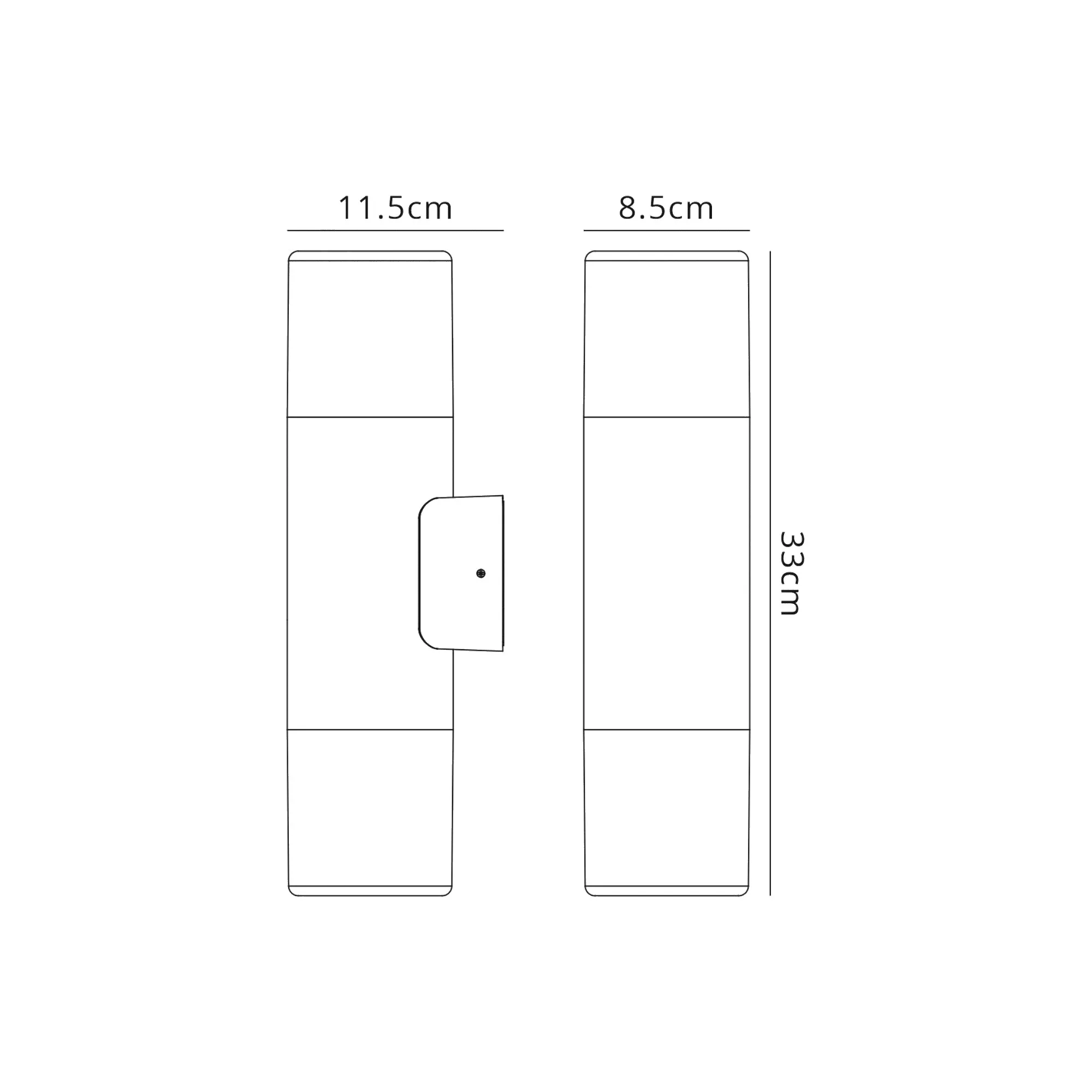 Prado Wall Lamp 2 Light IP44 Black, Opal D0553  Deco Prado